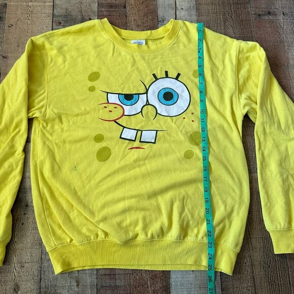 SpongeBob SquarePants Yellow Sweatshirt Youth M (7-9) Cotton/Polyester - Picture 5 of 7